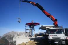 Komplettmontage 4er sesselbahn, Gebrauchtanlage